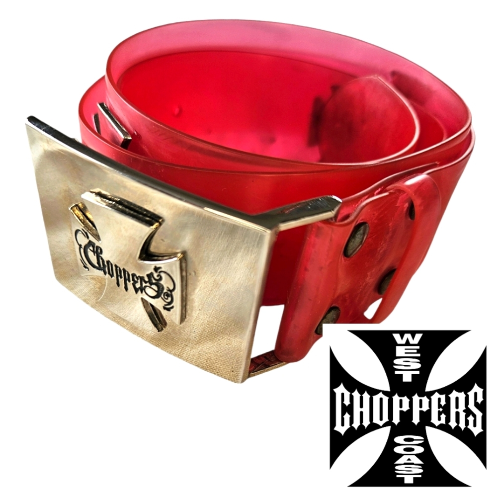 Vintage Choppers belt, pink